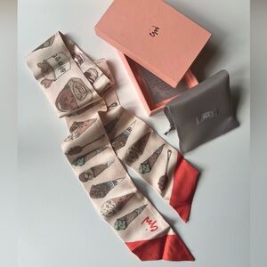 Elegant Pastel Colored Twill Silk Scarf